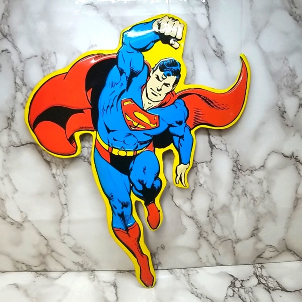 Superman Cut Out Pressed Tin Wall Hanging